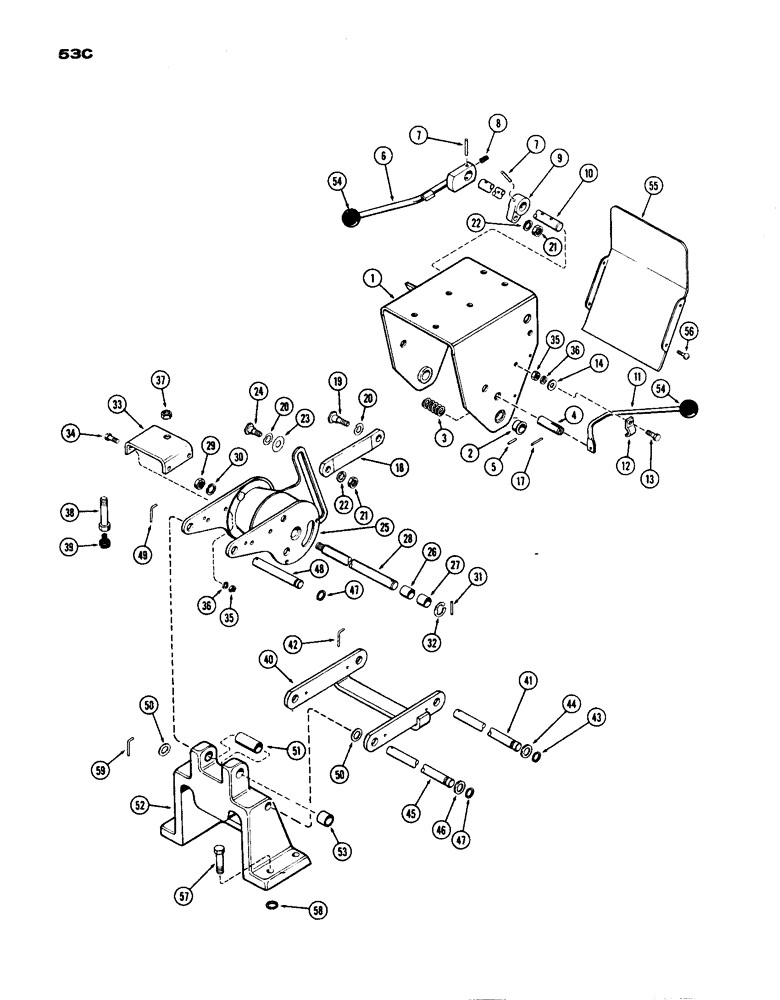 Схема запчастей Case IH 1200 - (053C) - SEAT SUSPENSION (09) - CHASSIS