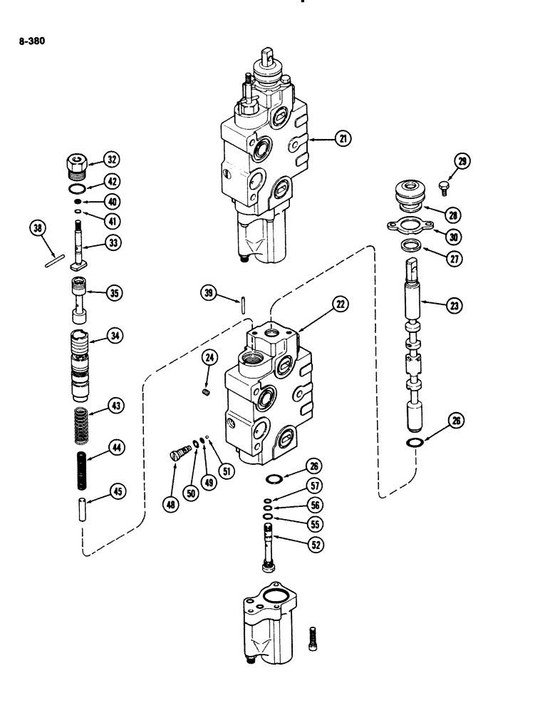 Схема запчастей Case IH 2294 - (8-380) - REMOTE CONTROL VALVE, ADD ON FOR THIRD CIRCUIT, WITH LOAD CHECK (08) - HYDRAULICS