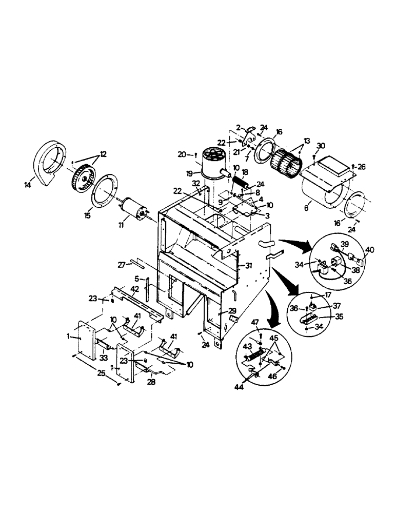 Схема запчастей Case IH 9130 - (03-04) - AIR CONDITIONER AND HEATER MODULE ASSEMBLY, INTERNAL PARTS (03) - Climate Control