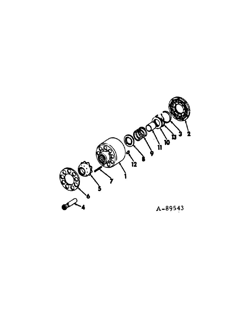 Схема запчастей Case IH HYDRO 70 - (07-23[A]) - DRIVE TRAIN, PUMP CYLINDER BLOCK KIT, 666 AND 70 HYDROSTATIC DRIVE TRACTORS (04) - Drive Train