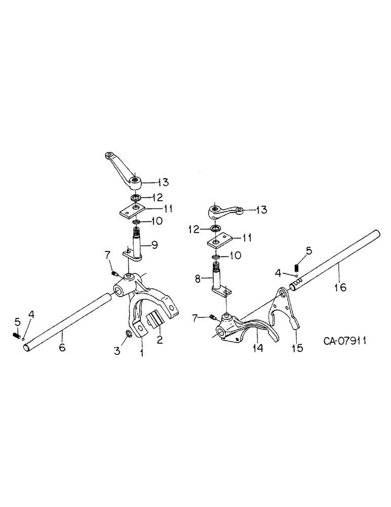 Схема запчастей Case IH 5488 - (07-22) - DRIVE TRAIN, TRANSMISSION CONTROL, INTERNAL RANGE (04) - Drive Train