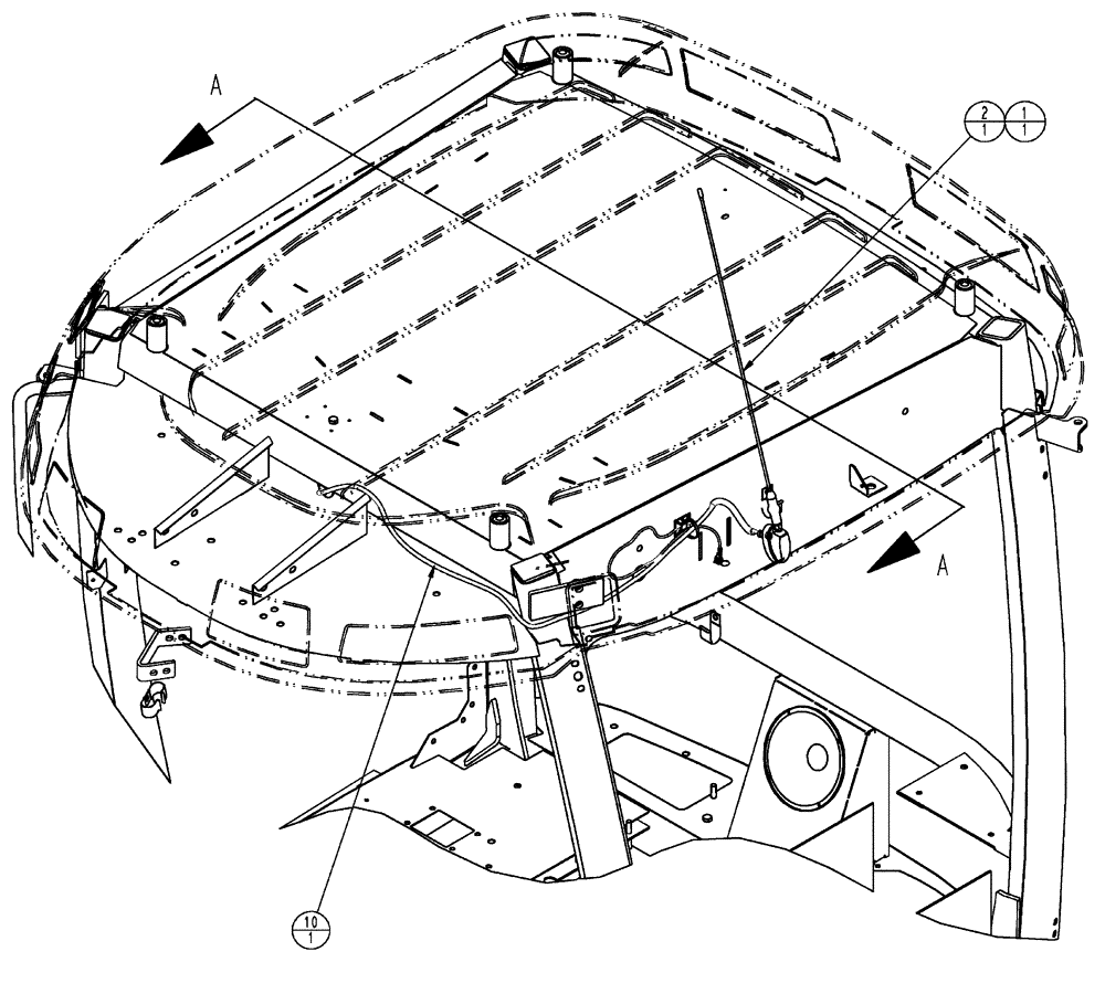 Схема запчастей Case IH TITAN 4520 - (01-030[01]) - PACKAGE, BENSON RADIO GROUP (10) - CAB