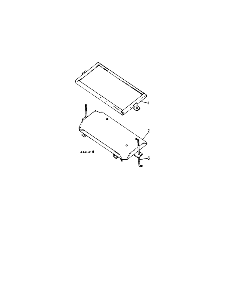 Схема запчастей Case IH 2350 - (3-10) - BATTERY TRAY, DIESEL (04) - ELECTRICAL SYSTEMS