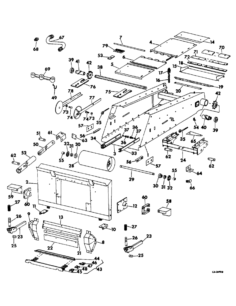 Схема запчастей Case IH 915 - (A-11) - FEEDERS AND RELATED PARTS, FEEDER, CONVEYOR, ADAPTER AND RELATED PARTS, 815 & 915 COMBINES (60) - PRODUCT FEEDING