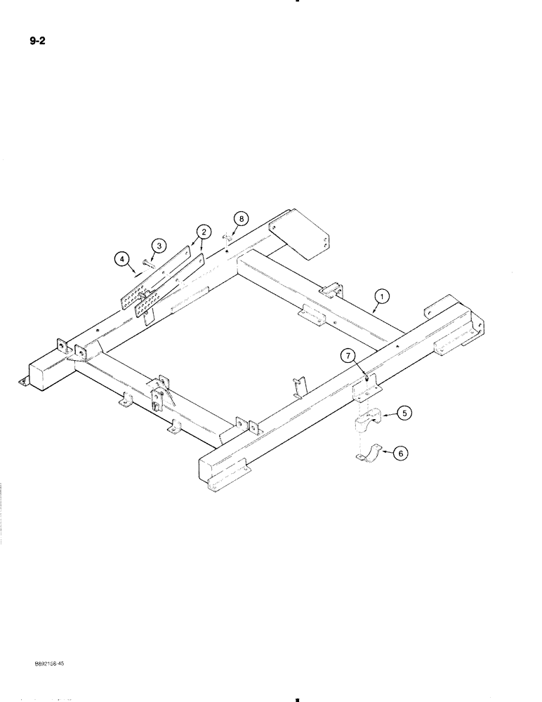 Схема запчастей Case IH 596 - (9-02) - MAIN FRAME (09) - CHASSIS/ATTACHMENTS