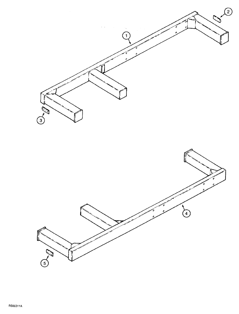 Схема запчастей Case IH 5700 - (9-050) - WING FRAME, LEVEL LIFT MODELS, FLAT FOLD, 17 FOOT THROUGH 21 FOOT WIDE (18) - MISCELLANEOUS