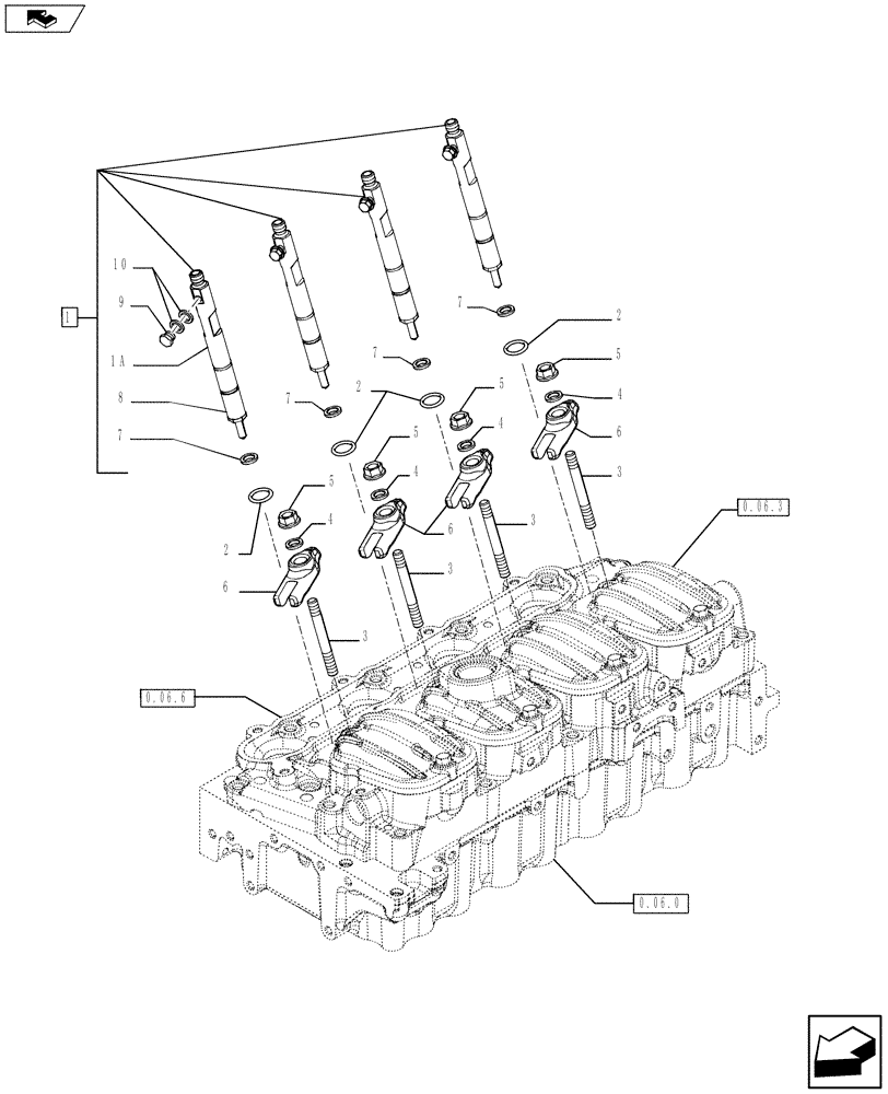 Схема запчастей Case IH F5AE5484B A001 - (0.14.0[02]) - INJECTION EQUIPMENT - INJECTOR (10) - ENGINE