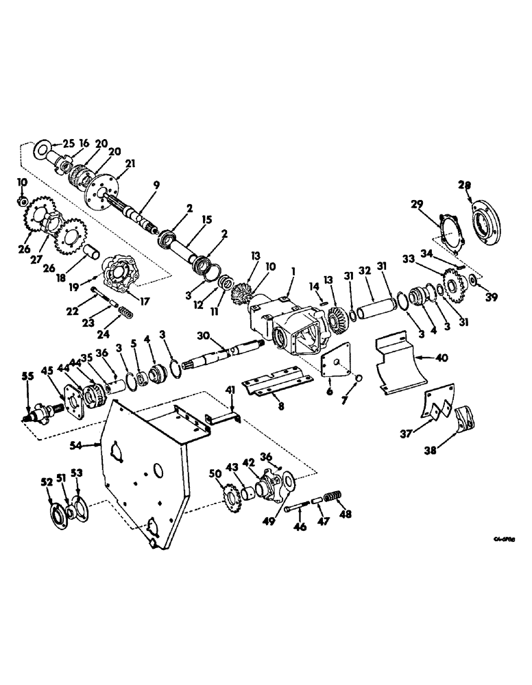 Схема запчастей Case IH 782 - (P-12) - MAIN DRIVE, SERIAL NO. 512 AND BELOW (58) - ATTACHMENTS/HEADERS