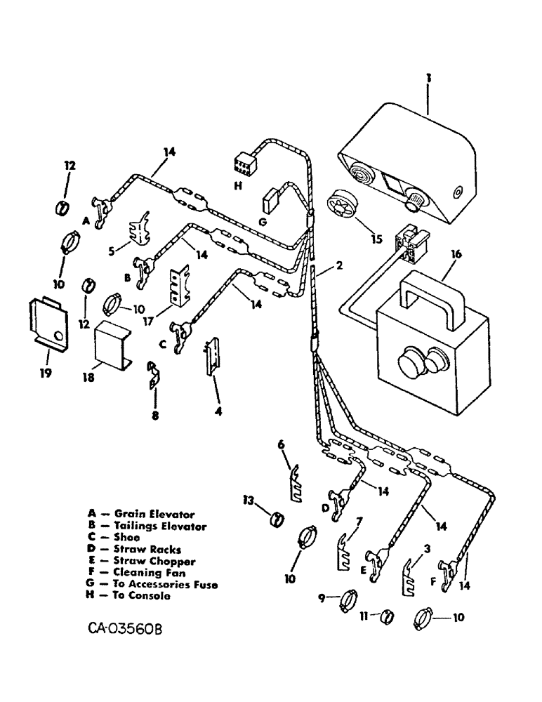 Схема запчастей Case IH 915 - (08-22) - ELECTRICAL, DIGITAL READ OUT MONITOR (06) - ELECTRICAL