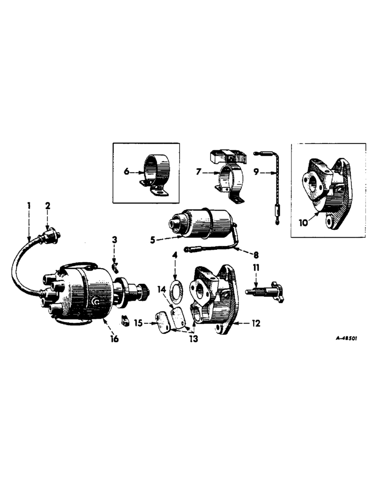 Схема запчастей Case IH 300 - (078) - ELECTRICAL SYSTEM, CARBURETED ENGINE, BATTERY IGNITION UNIT (06) - ELECTRICAL SYSTEMS