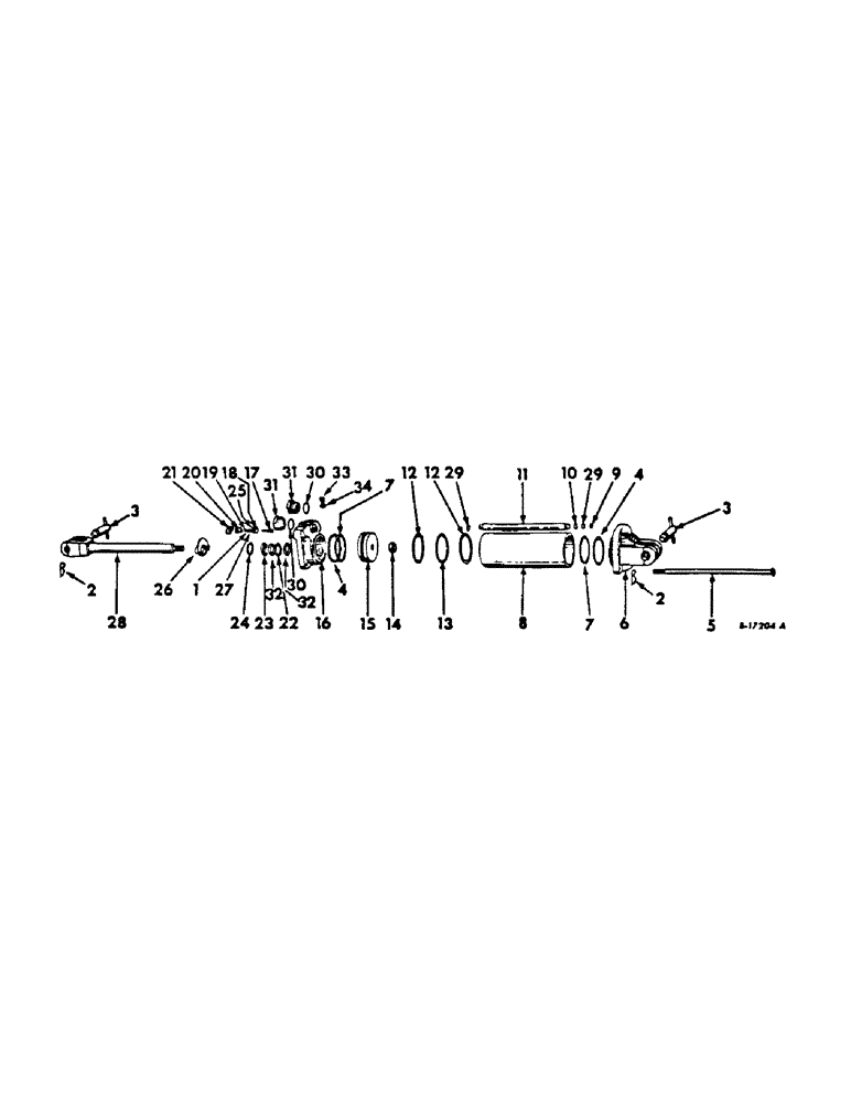 Схема запчастей Case IH 70 - (G-25) - HYDRAULIC CYLINDER, 3-1/2 X 8 DOUBLE ACTING, PRODUCT GRAPHICS 