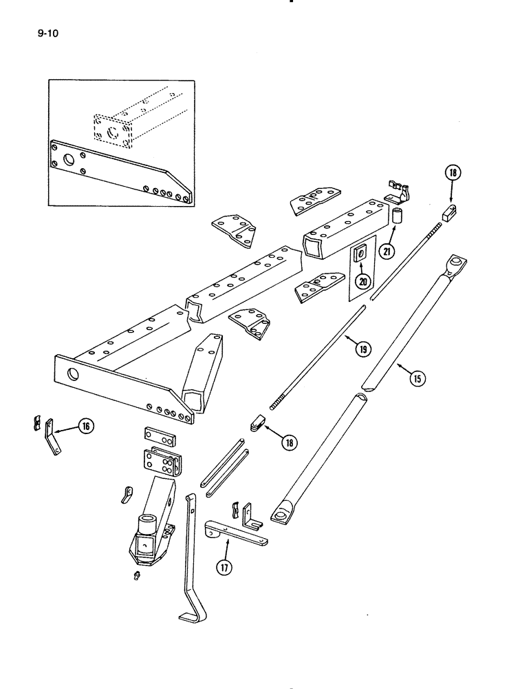 Схема запчастей Case IH 720 - (9-10) - MAIN FRAME, FIVE, SIX AND SEVEN FURROW, IN THE FURROW, CONTINUED (09) - CHASSIS/ATTACHMENTS