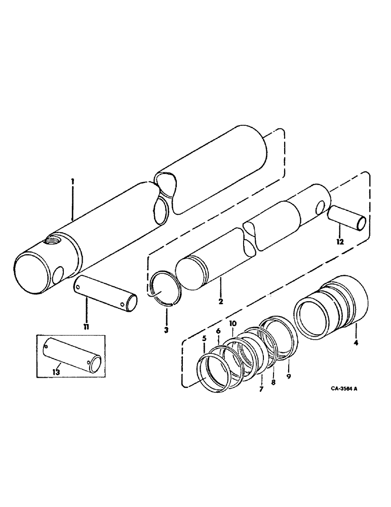 Схема запчастей Case IH 915 - (10-29) - HYDRAULICS, FEEDER LIFT CYLINDER, HEAVY DUTY (07) - HYDRAULICS