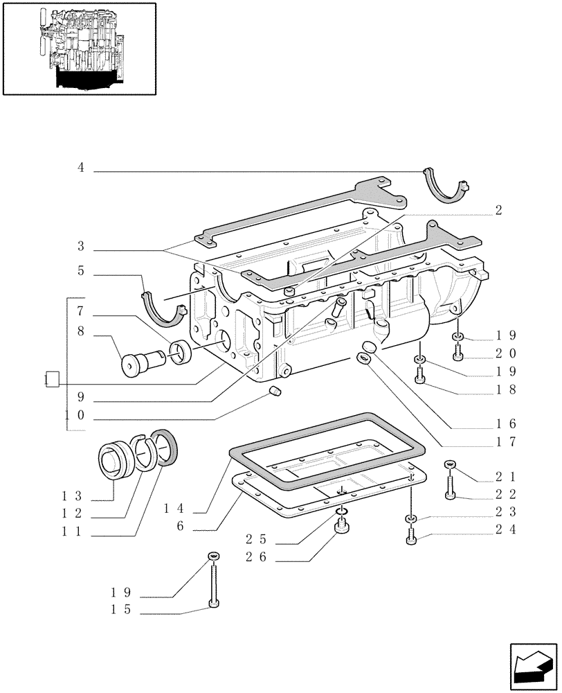 Схема запчастей Case IH 8045.06.406 - (0.04.2) - OIL SUMP & RELATED PARTS (4812924) 