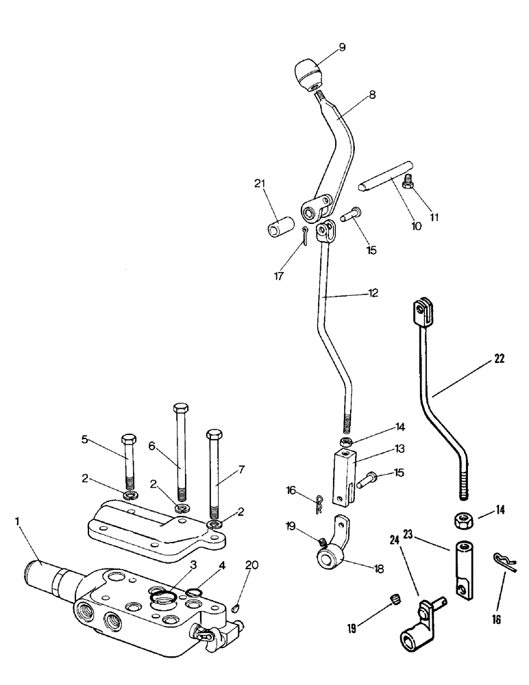 Схема запчастей Case IH 1690 - (K17-1) - SINGLE REMOTE VALVE, HIGH PLATFORM, CAB MODEL (07) - HYDRAULICS