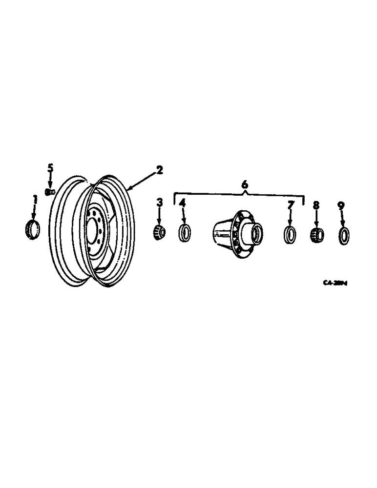 Схема запчастей Case IH VARIOUS - (D-18) - WHEEL AND HUB ASSY 