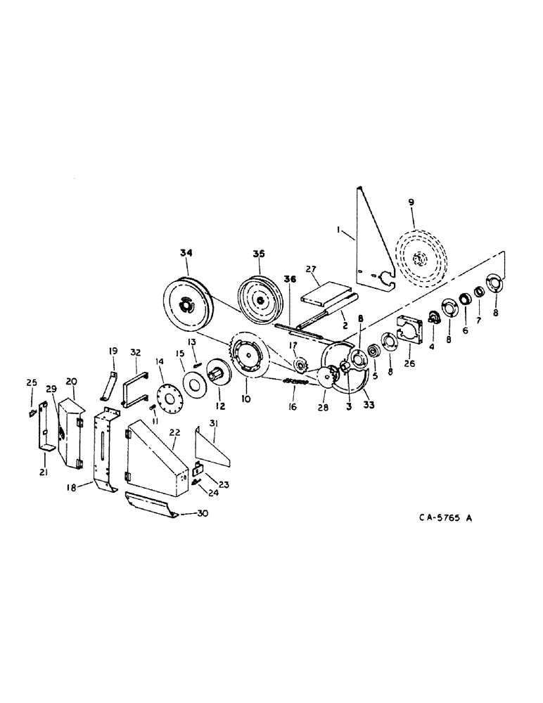 Схема запчастей Case IH 914 - (33-11) - FEEDER AND HEADER, AUGER AND KNIFE DRIVE (13) - FEEDER