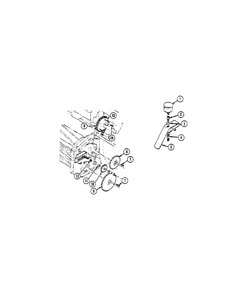 Схема запчастей Case IH 1255 - (120[A]) - CHAIN H/C DRIVE (58) - ATTACHMENTS/HEADERS