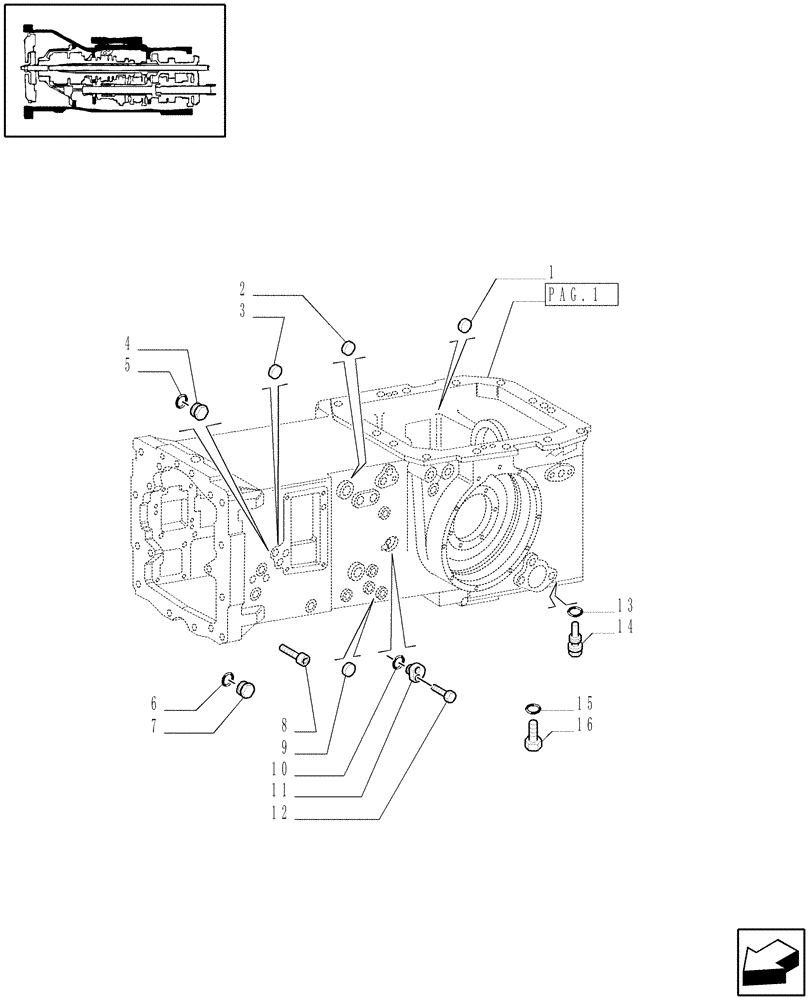 Схема запчастей Case IH JX1075N - (1.21.0[03]) - TRANSMISSION ASSY. (03) - TRANSMISSION