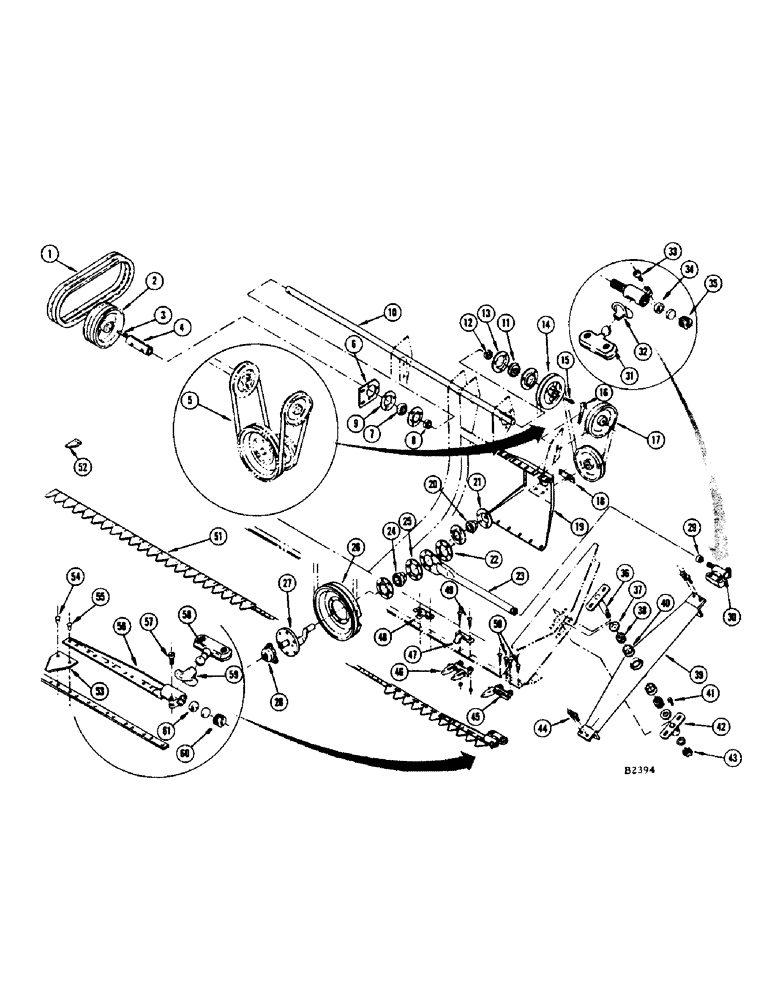 Схема запчастей Case IH 1150 - (082) - SICKLE AND SICKLE DRIVE, 8266001 AND AFTER (58) - ATTACHMENTS/HEADERS