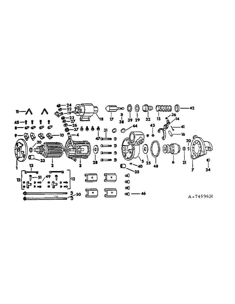 Схема запчастей Case IH 616 - (G-07) - ELECTRICAL SYSTEM, CRANKING MOTOR, DELCO-REMY, DIESEL (06) - ELECTRICAL SYSTEMS