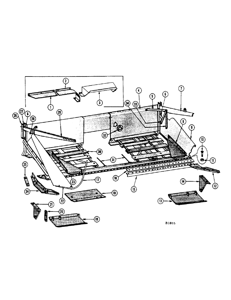 Схема запчастей Case IH 950 - (48) - HEADER PLATFORM AND DIVIDERS 