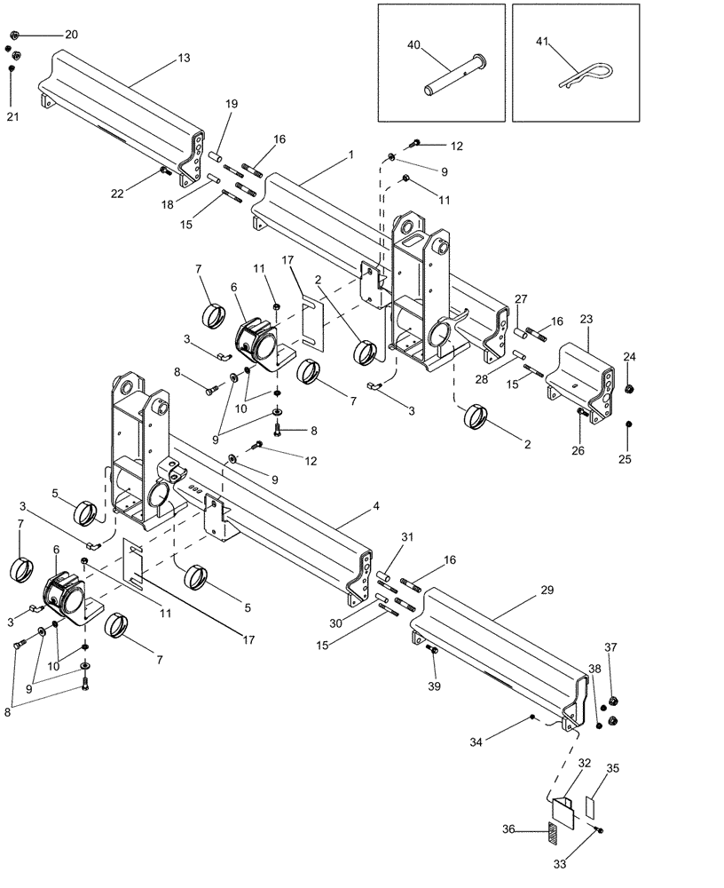 Схема запчастей Case IH 620 - (09A-40) - TOOLBARS AND EXTENSIONS (13) - PICKING SYSTEM