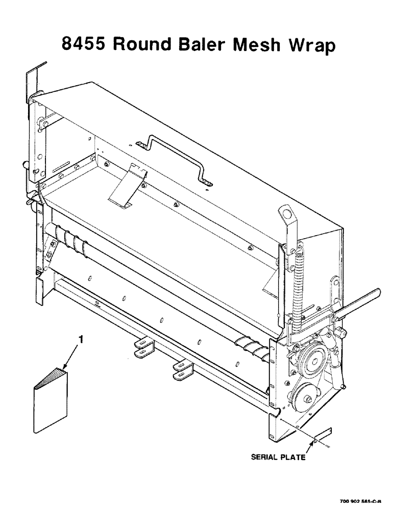 Схема запчастей Case IH 8455T - (9-40) - MESH WRAP SERIAL NUMBER LOCATION Decals & Attachments