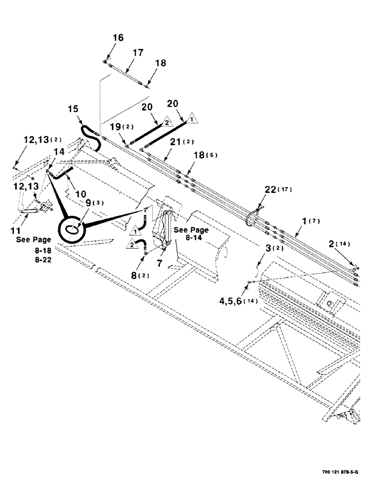 Схема запчастей Case IH 8220 - (8-12) - HYDRAULIC ASSEMBLY, FRAME, 35 FOOT FRAME (35) - HYDRAULIC SYSTEMS