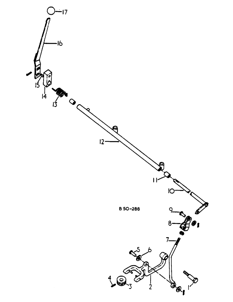 Схема запчастей Case IH 485 - (00F18) - POWER TAKE OFF LEVER AND CONNECTIONS, 385 485 (04) - Drive Train