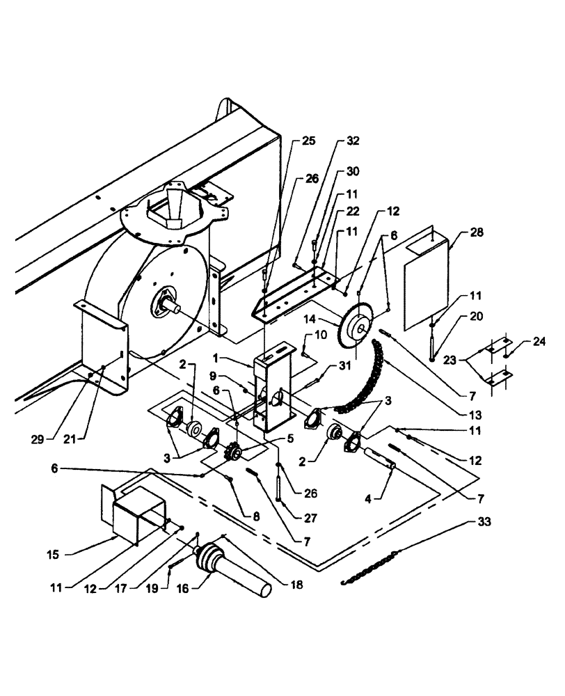 Схема запчастей Case IH BSX151 - (204) - REDUCTION BOX - FRONT MOUNT 