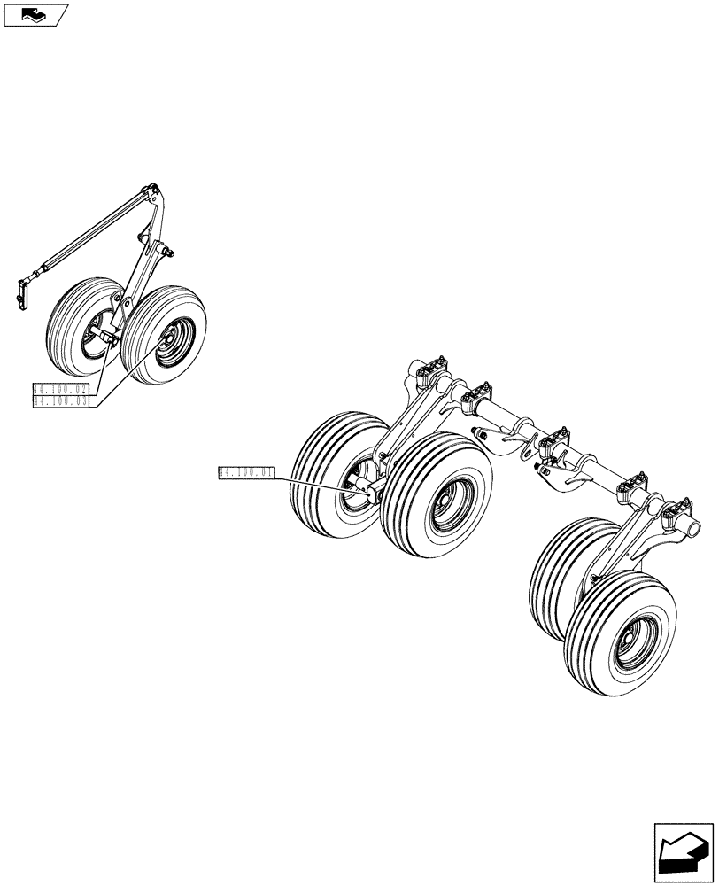 Схема запчастей Case IH 940 - (44.100.00) - AXLE AND WHEEL INDEX (44) - WHEELS