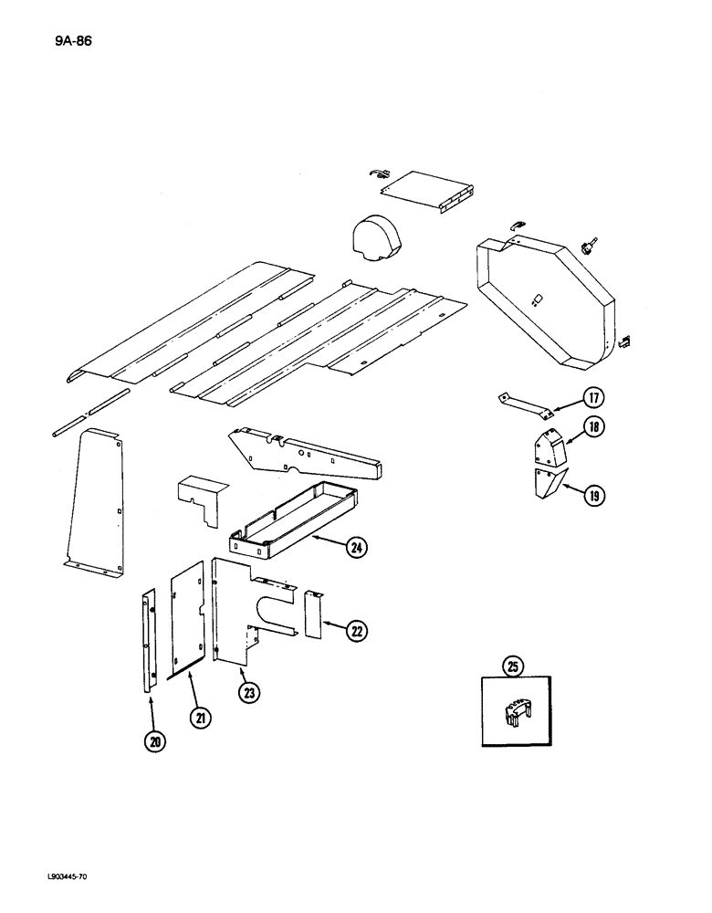 Схема запчастей Case IH 781 - (9A-086) - FRAME SHIELDING, CONTINUED (12) - CHASSIS