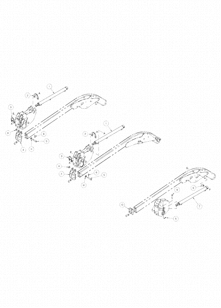 Схема запчастей Case IH 2152 - (09-50) - DOUBLE REEL FORE-AFT KIT 