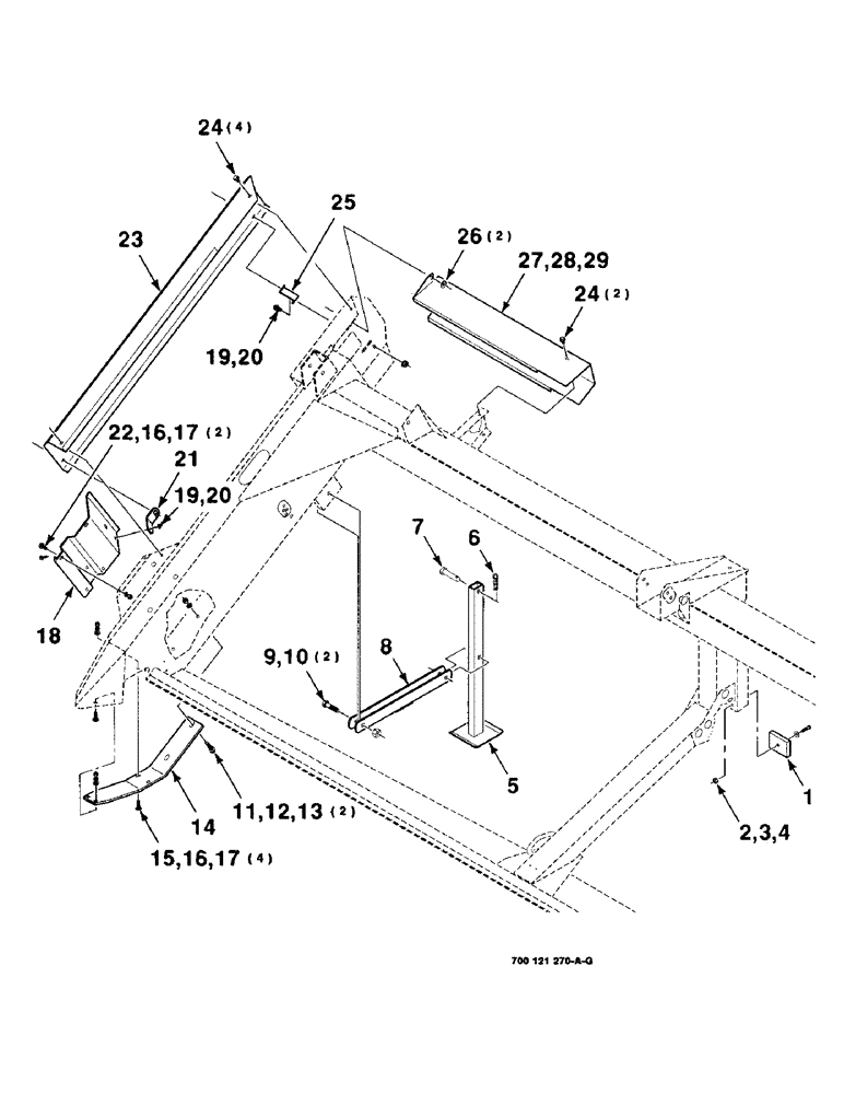 Схема запчастей Case IH 8820 - (7-08) - SHIELDS AND STAND ASSEMBLY, RIGHT (09) - CHASSIS