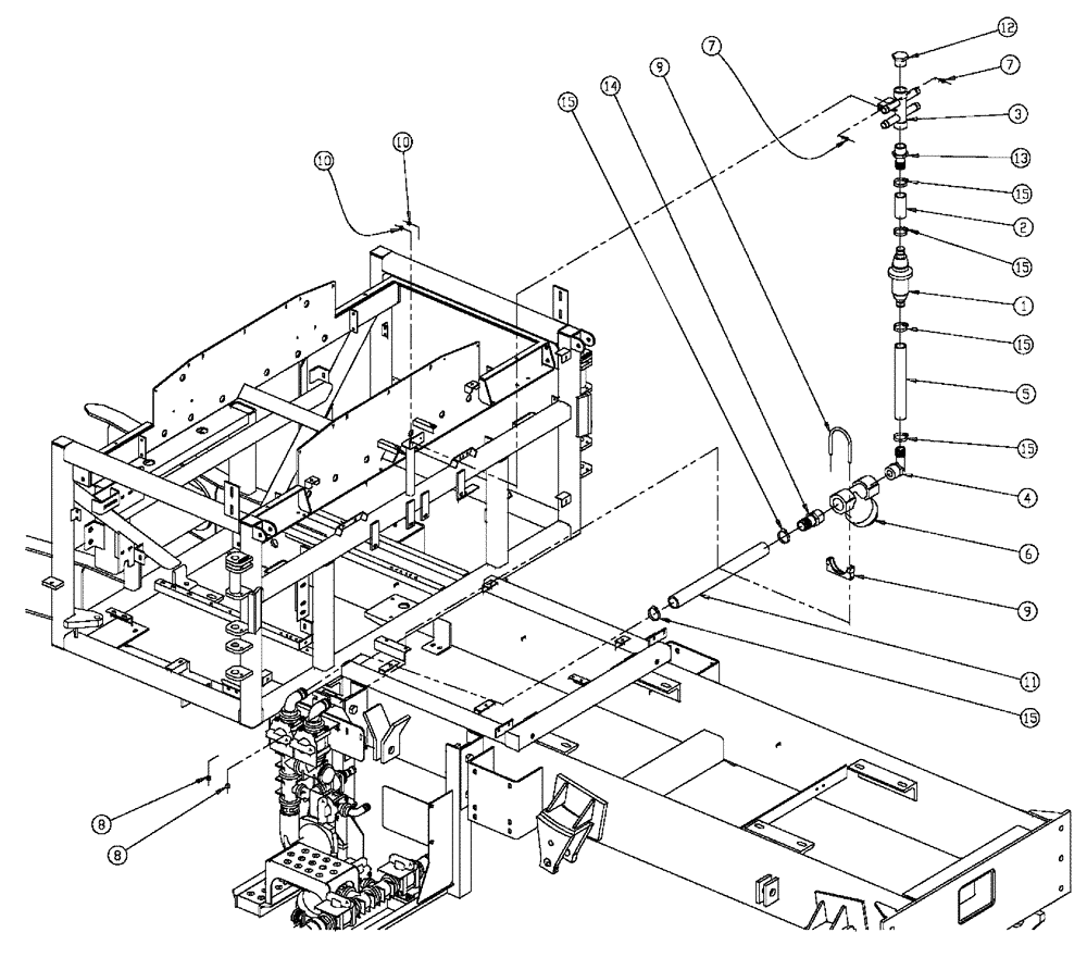 Схема запчастей Case IH 438 - (11-023) - MANIFOLD GROUP, FLEX LIQUID, 60 & 70’ Wet Kit