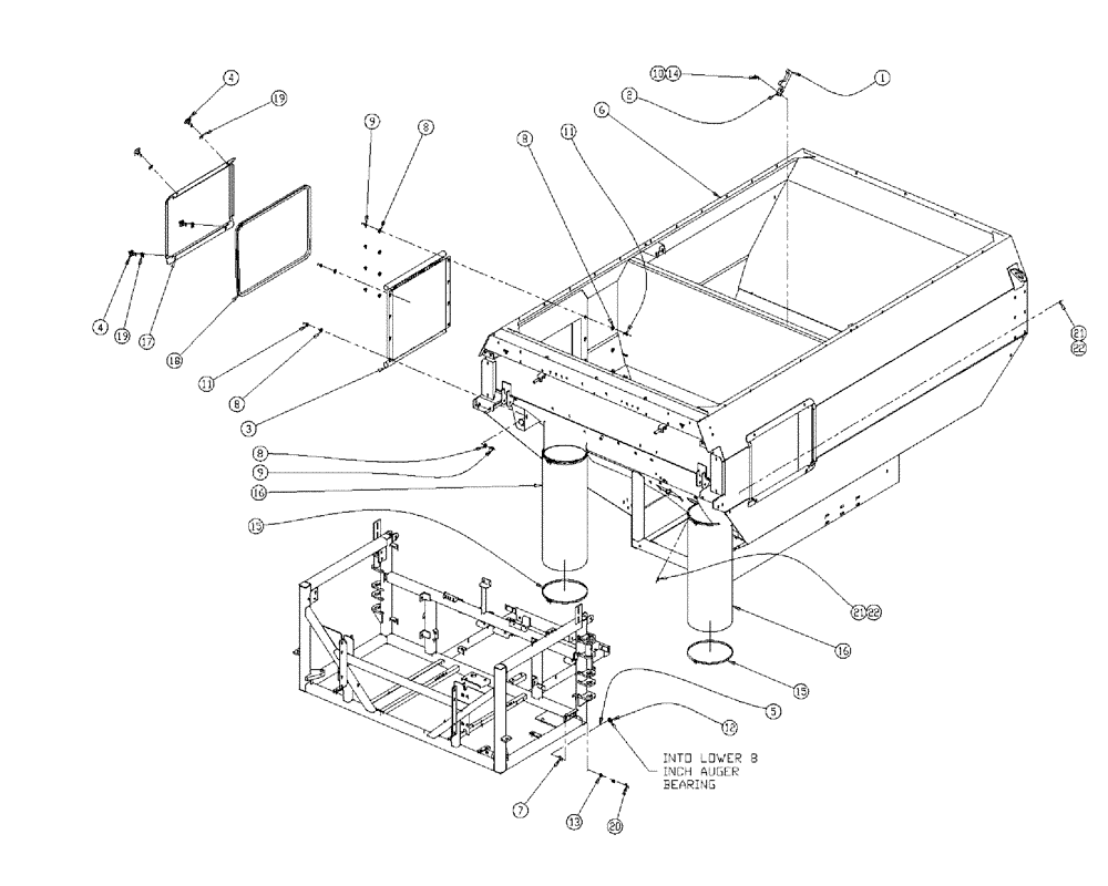 Схема запчастей Case IH 438 - (01-005) - BOX PARTS GROUP Basic Unit