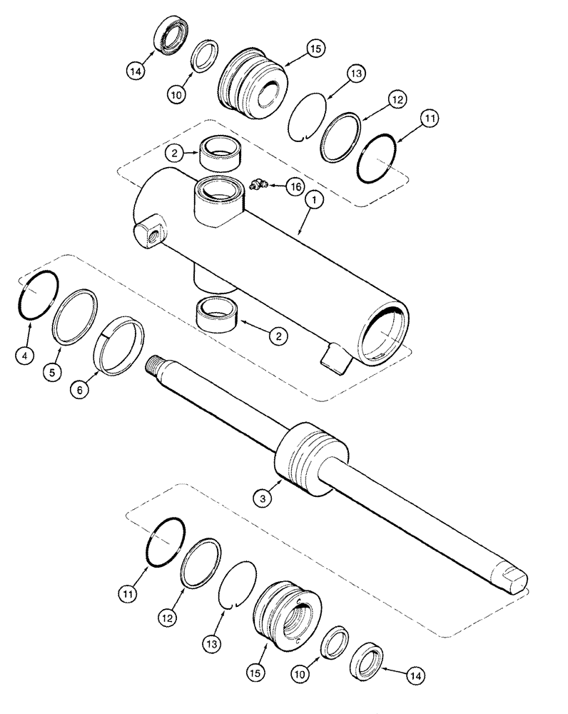 Схема запчастей Case IH 420 - (05-09) - CYLINDER, STEERING (04) - STEERING