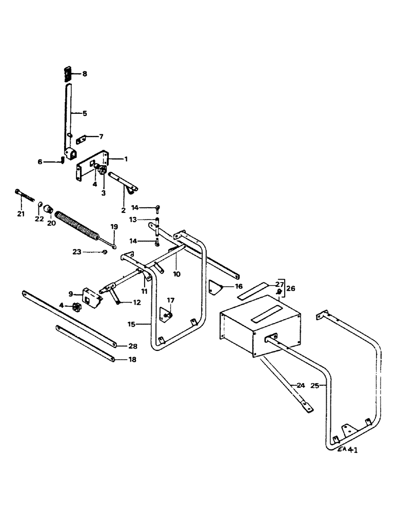 Схема запчастей Case IH 1460 - (13-016) - OP. PLATFORM RAILS AND LADDER EXTENSIONS (05) - SUPERSTRUCTURE