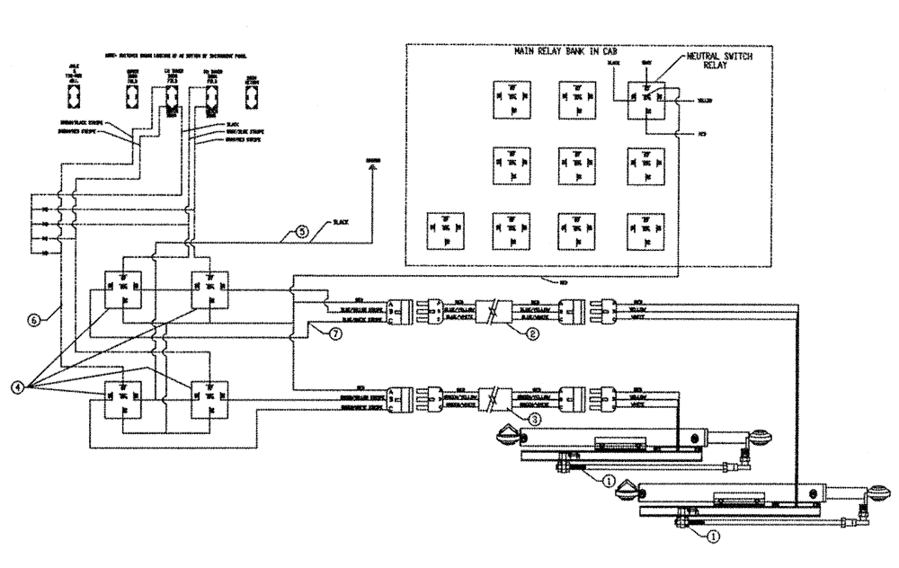 Схема запчастей Case IH PATRIOT II - (12-003) - WIRING - ELECTRICAL BOOM RELIEF (90 BOOM) (06) - ELECTRICAL