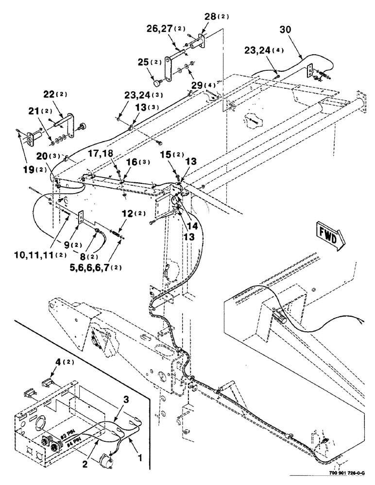 Схема запчастей Case IH 8455 - (9-20) - BALE SHAPE MONITOR KIT, (HK50452 BALE SHAPE MONITOR KIT Decals & Attachments