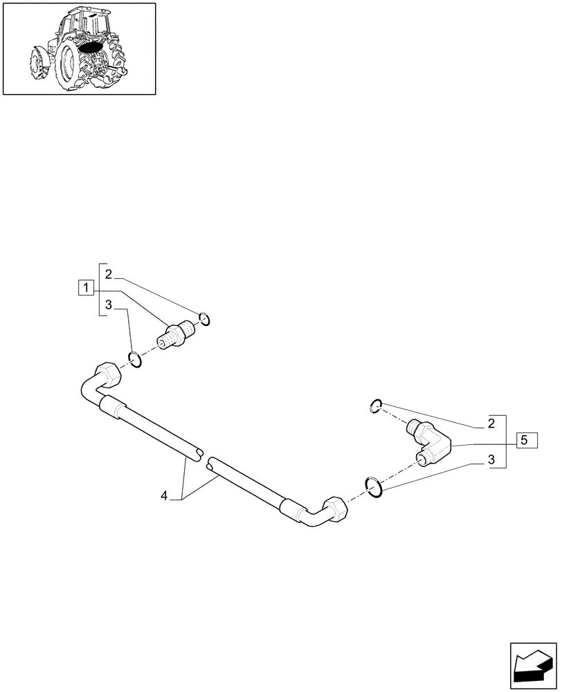 Схема запчастей Case IH MXU125 - (1.82.1/12) - (VAR.015) CCLS (EDC) ELECTRONIC CONTROL VALVES - CONTROL VALVE PIPES (07) - HYDRAULIC SYSTEM