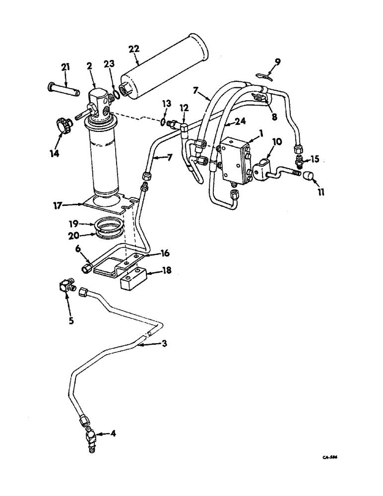 Схема запчастей Case IH 21456 - (10-16) - HYDRAULICS, HYDRAULIC SEAT ATTACHMENT, HYDRAULIC PIPING AND CONNECTIONS (07) - HYDRAULICS