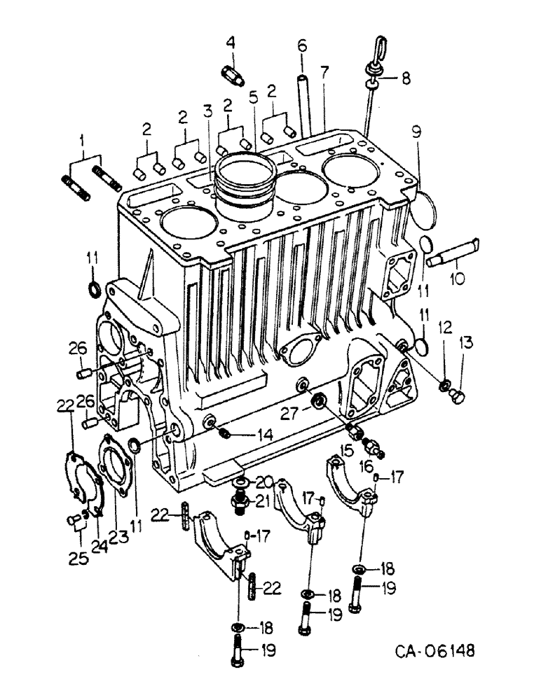 Схема запчастей Case IH 4150 - (12-03) - POWER, CYLINDER BLOCK, MAZDA ENGINE (04) - Drive Train