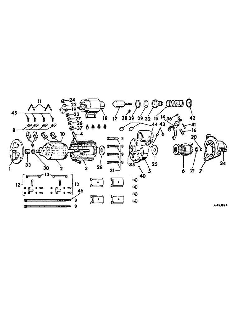 Схема запчастей Case IH 2756 - (G-06) - ELECTRICAL SYSTEM, CRANKING MOTOR, DELCO REMY, DIESEL ENGINE TRACTORS (06) - ELECTRICAL SYSTEMS