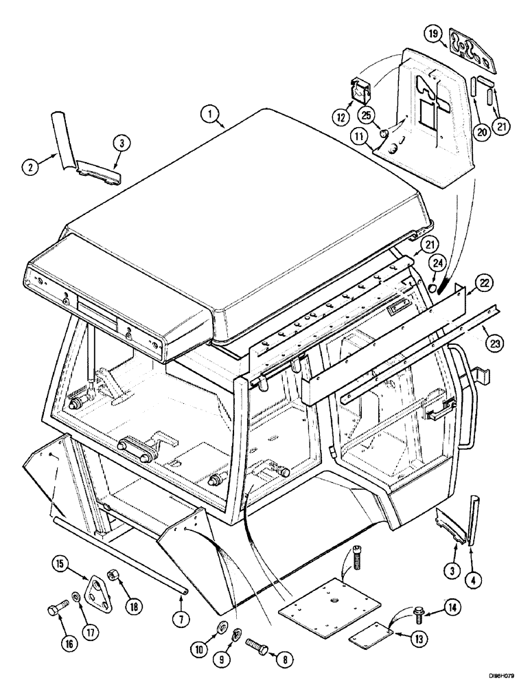 Схема запчастей Case IH 5150 - (9E-04) - CAB AND CAB EXTERNAL TRIM (09) - CHASSIS/ATTACHMENTS