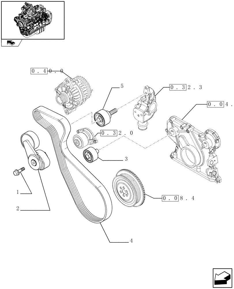 Схема запчастей Case IH F4GE9684R J600 - (0.34.0) - WATER PUMP - CONTROL (504071280) 