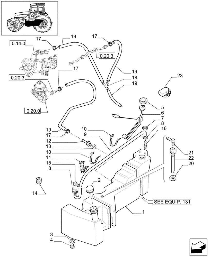 Схема запчастей Case IH JX80U - (1.14.0) - FUEL TANK - PIPING (02) - ENGINE EQUIPMENT