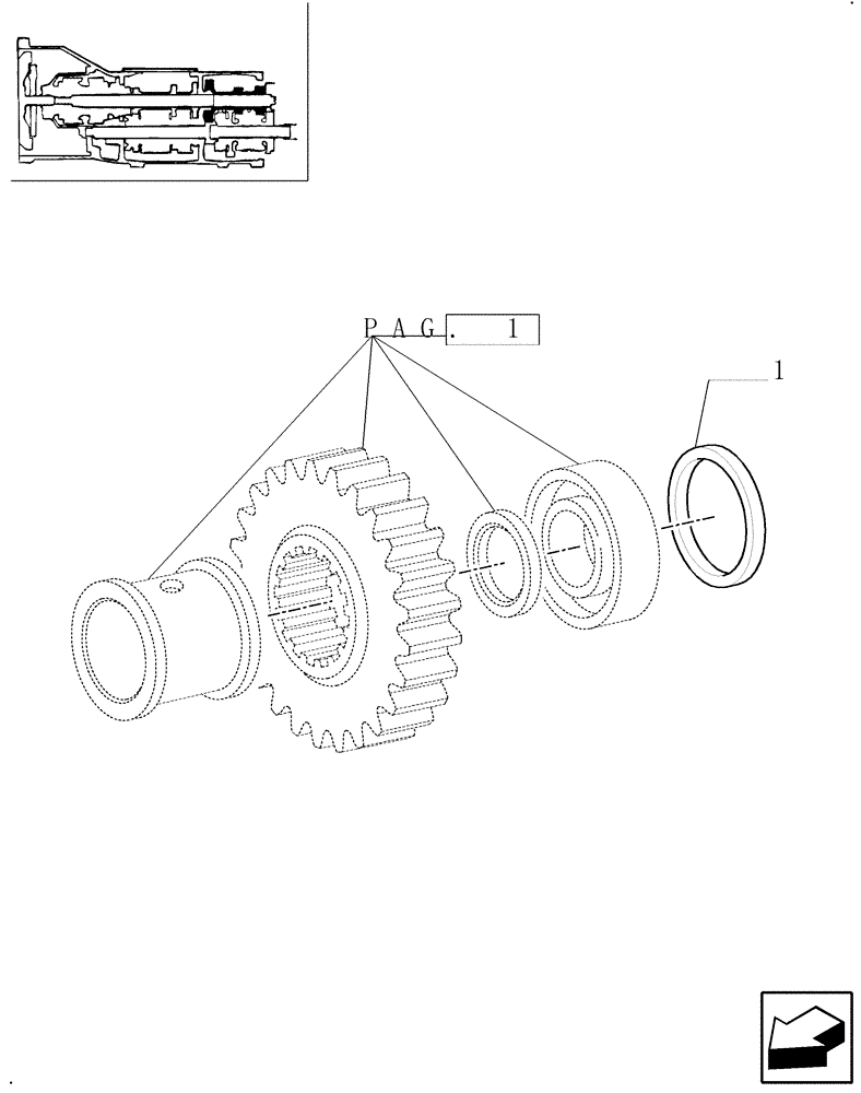 Схема запчастей Case IH MXM140 - (1.32.1[05]) - CENTRAL REDUCTION GEARS (03) - TRANSMISSION