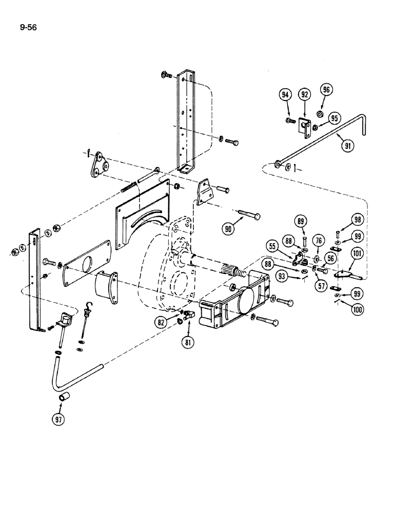 Схема запчастей Case IH 1620 - (9-056) - ROTOR DRIVE HOUSING MOUNTING (CONTD) (14) - ROTOR, CONCANVES & SIEVE